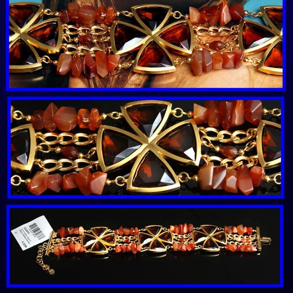 Dior Jewelry Christian Dior Galliano Chain Amber Maltese Cross